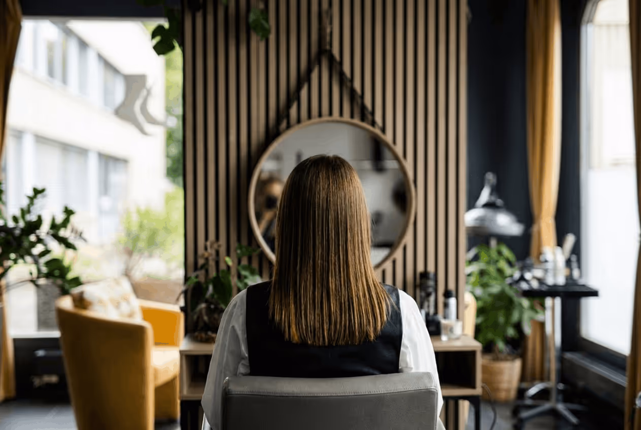 Frisch frisiertes Haar